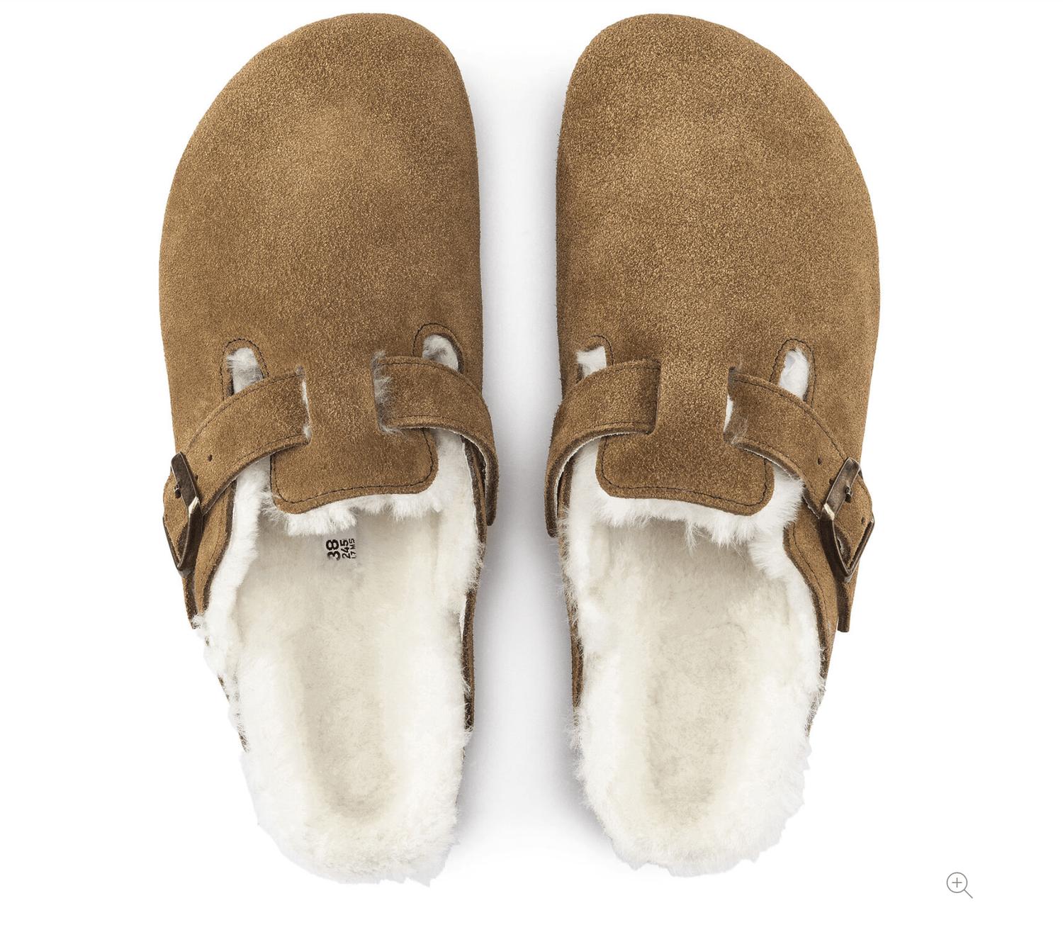 Unisex Boston Fur Shearling Clog In Mink