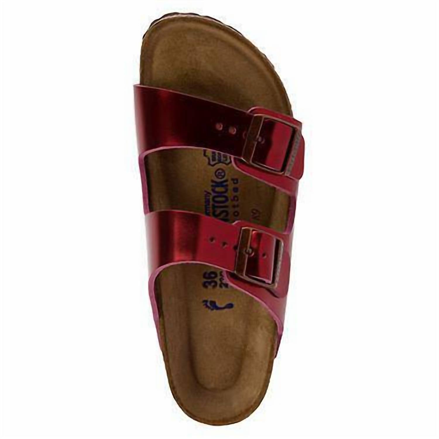 Women's Arizona Metallic Leather Soft Footbed In Dark Tourmaline