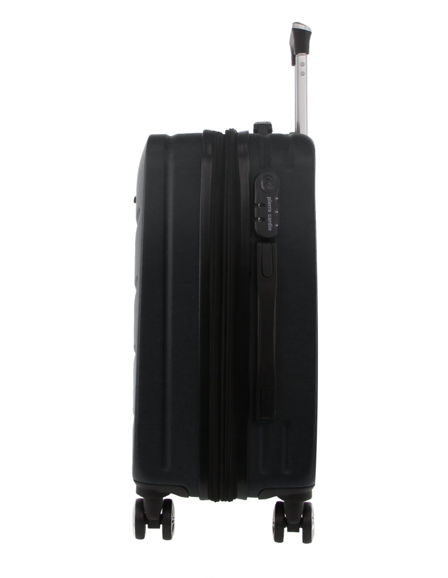 3pc Pierre Cardin Hard-Shell Suitcase Cabin Travel Luggage Set Black