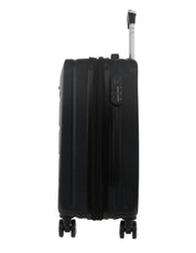 3pc Pierre Cardin Hard-Shell Suitcase Cabin Travel Luggage Set Black