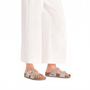 Women's Sydney Sandal In Washed Metallic Silver
