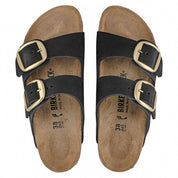 Women's Arizona Big Buckle Nubuck Leather Sandal In Black