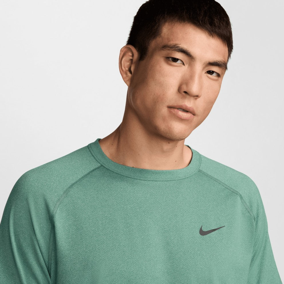 Men's Nike Dri-Fit T-Shirt Green Stretch Raglan Short Sleeve Fitness SRT655