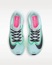 Women's Zoom Fly 6 Road Racing Shoes In Glacier Ice Hyper Pink Green Shock Black