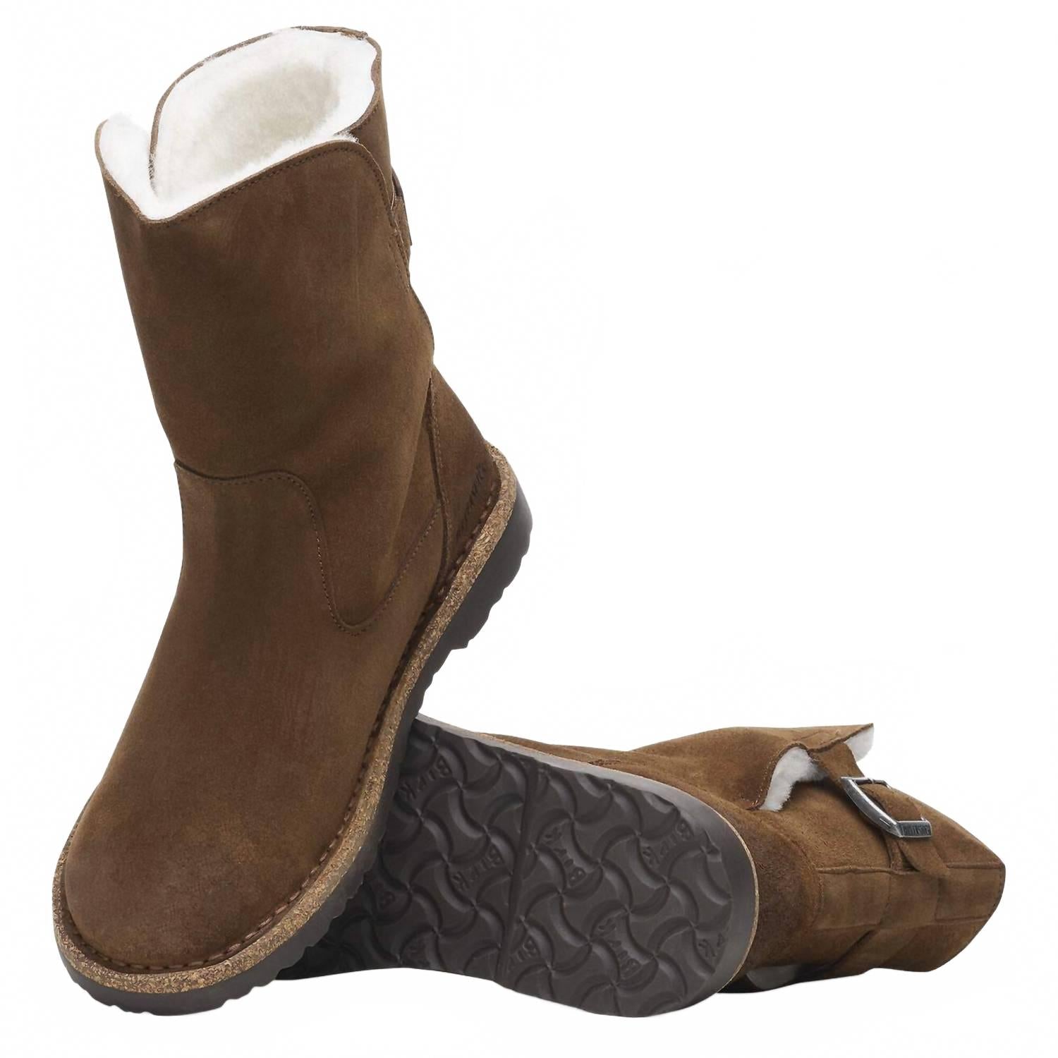 Women's Uppsala Shearling Pull-On Boots In Dark Tea