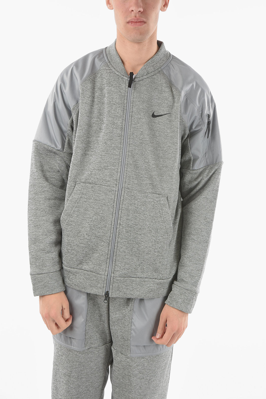 Nike Zip Closure Therma-Fit NOVELTY Sweatshirt with Nylon Inserts