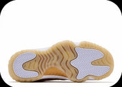 Women's Air Jordan 11 Retro Low Shoes In White/metallic Gold-Team Gold