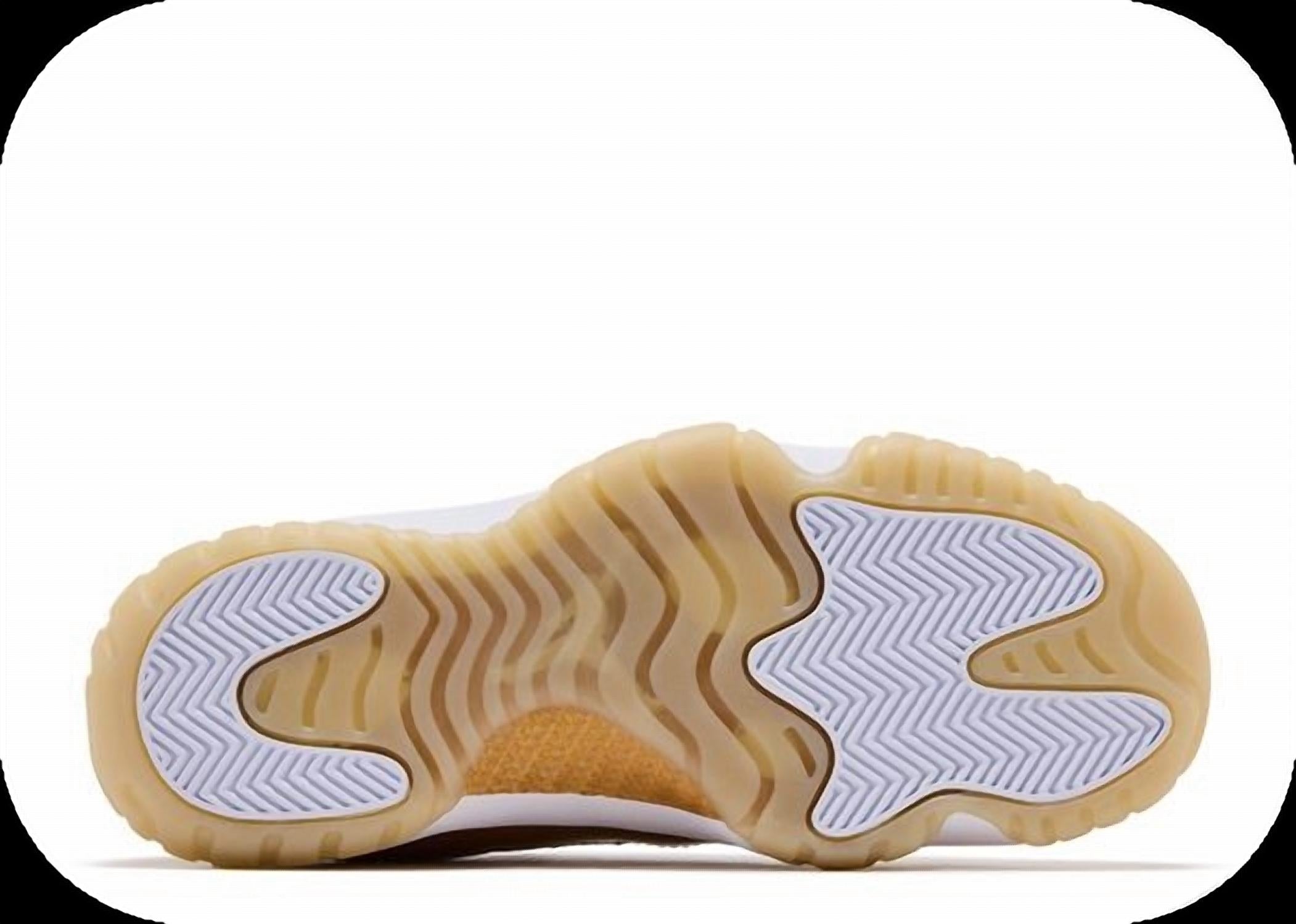 Women's Air Jordan 11 Retro Low Shoes In White/metallic Gold-Team Gold