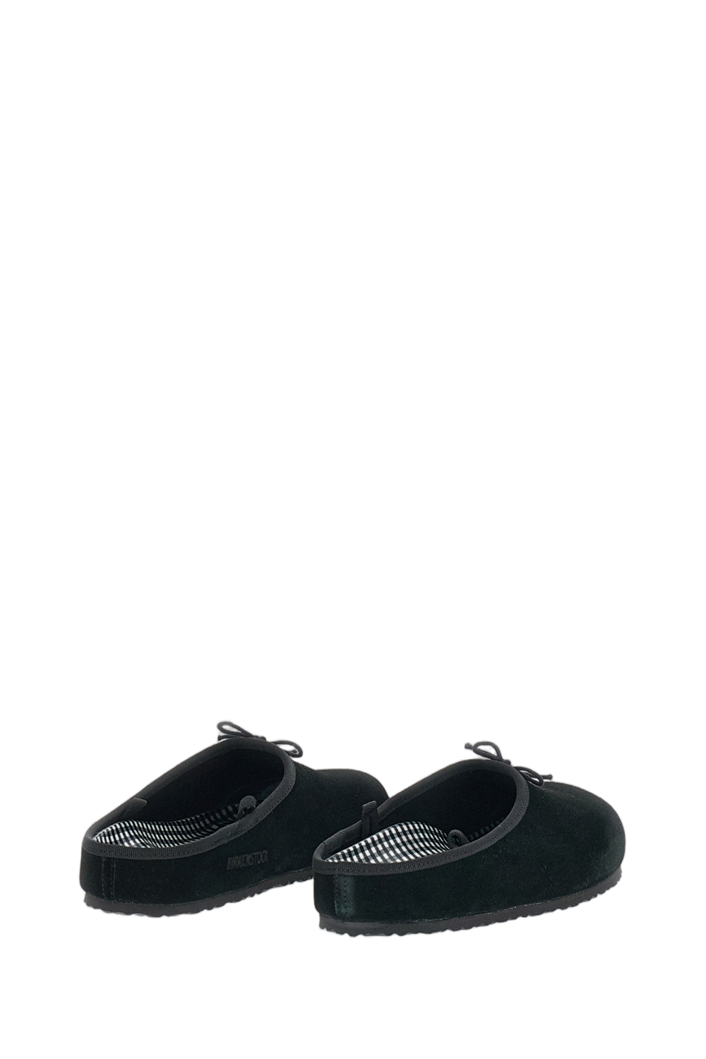 Opera Mule with Gingham Print Cork Footbed and Bow Detail