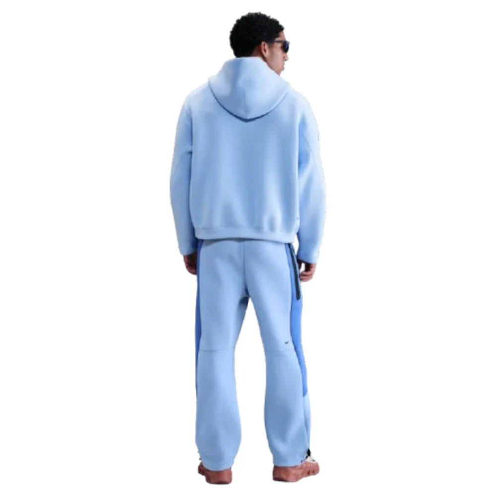 Nike Tech Hoodie Men's Azul Swoosh Fleece Embroidered Oversized Fit JAX1050