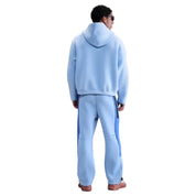 Nike Tech Hoodie Men's Azul Swoosh Fleece Embroidered Oversized Fit JAX1050