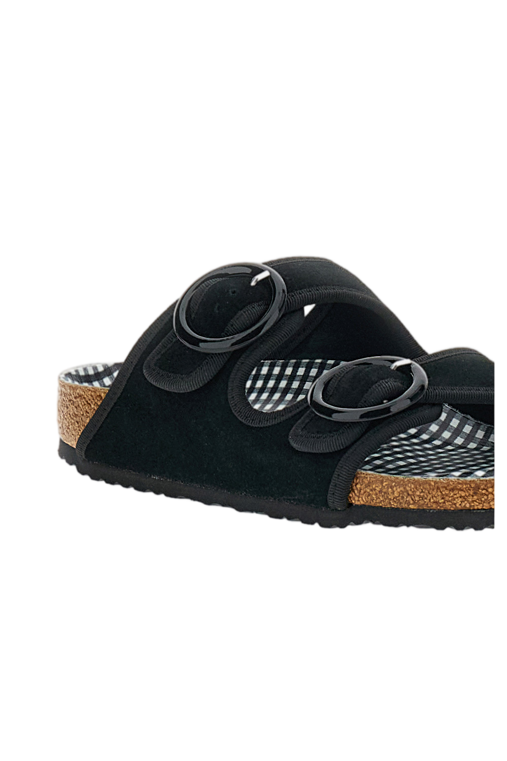Ballet-Inspired Arizona Sandal with Gingham Cork Footbed