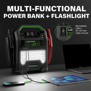 Lokithor J10000HD Big Dog 3-in-1 Truck Jump Starter 12v / 24v + USB Power Bank + LED Torch