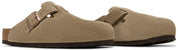 Birkenstock Boston Soft Footbed Suede Taupe