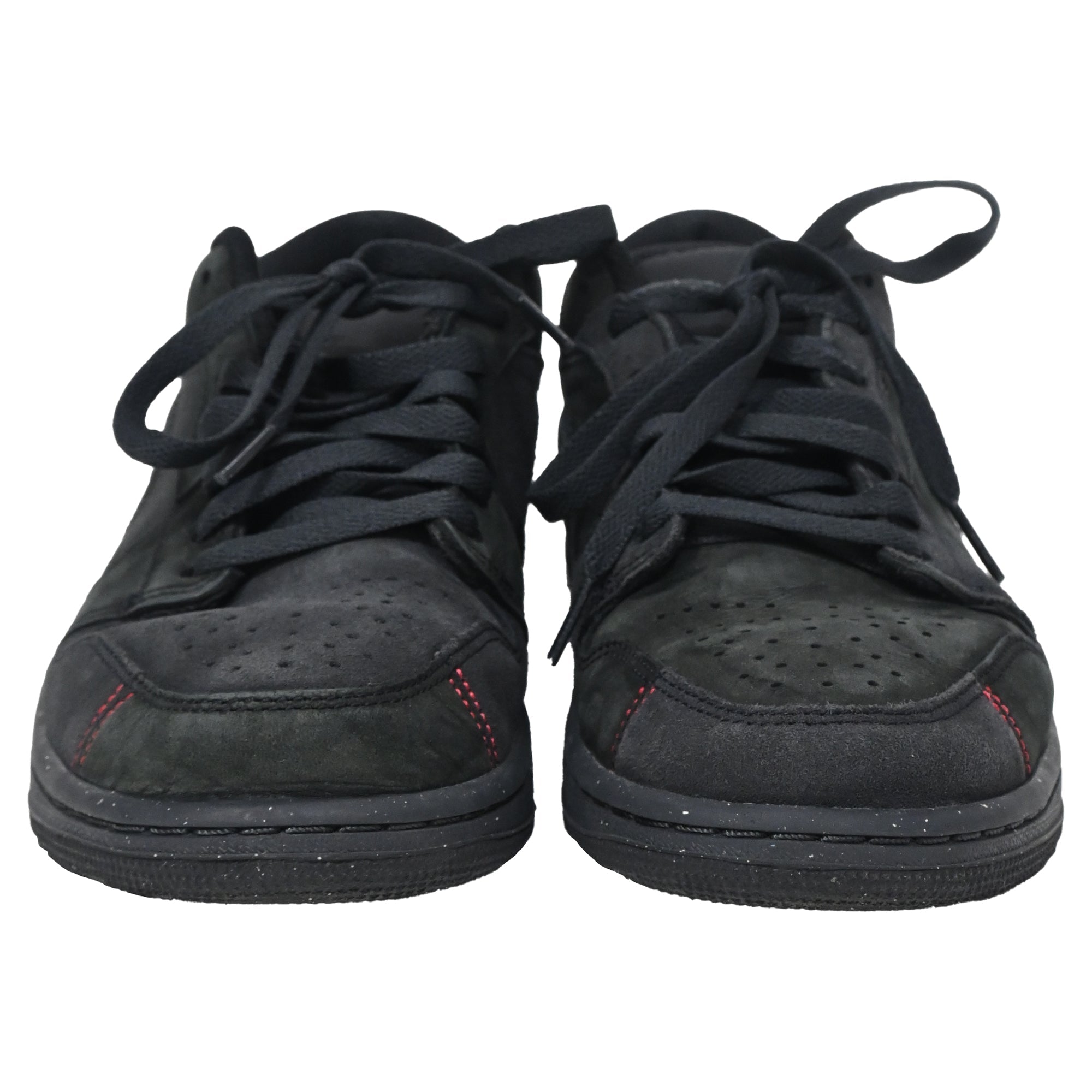 Nike Air Jordan 1 Low SE Craft Sneakers in Black Leather