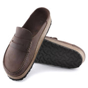 Men's Naples Natural Leather Oiled Clogs - Regular Fit In Habana