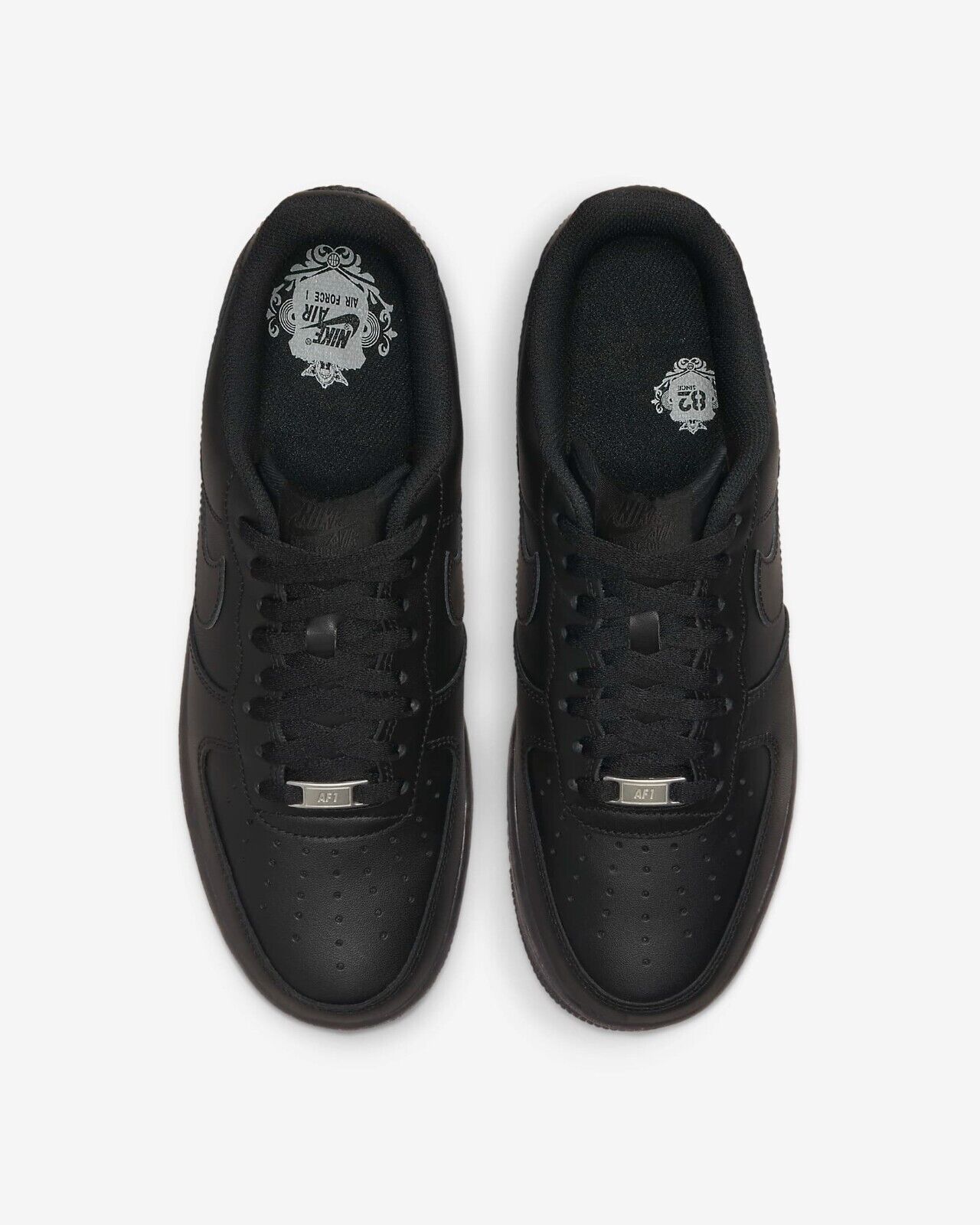 Men's Nike Air Force 1 '07 CW2288-001 Sneakers 7 Black Leather Basketball Shoes