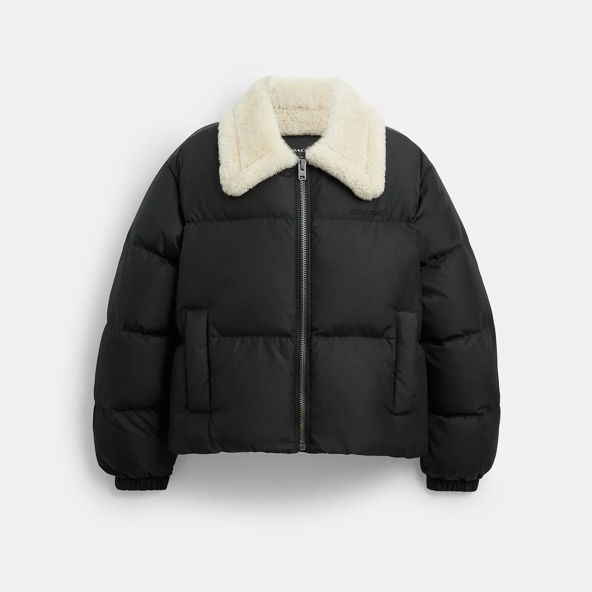 Coach Outlet Puffer With Shearling Collar
