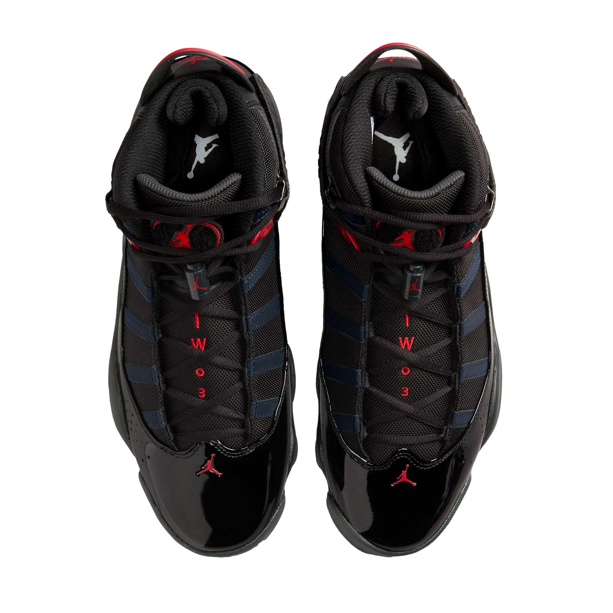Men's Nike Jordan 6 Rings Black/Fire Red-Anthracite 322992-026