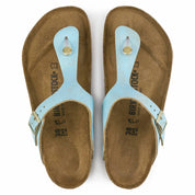 Women's Gizeh Leather Sandals In Aqua