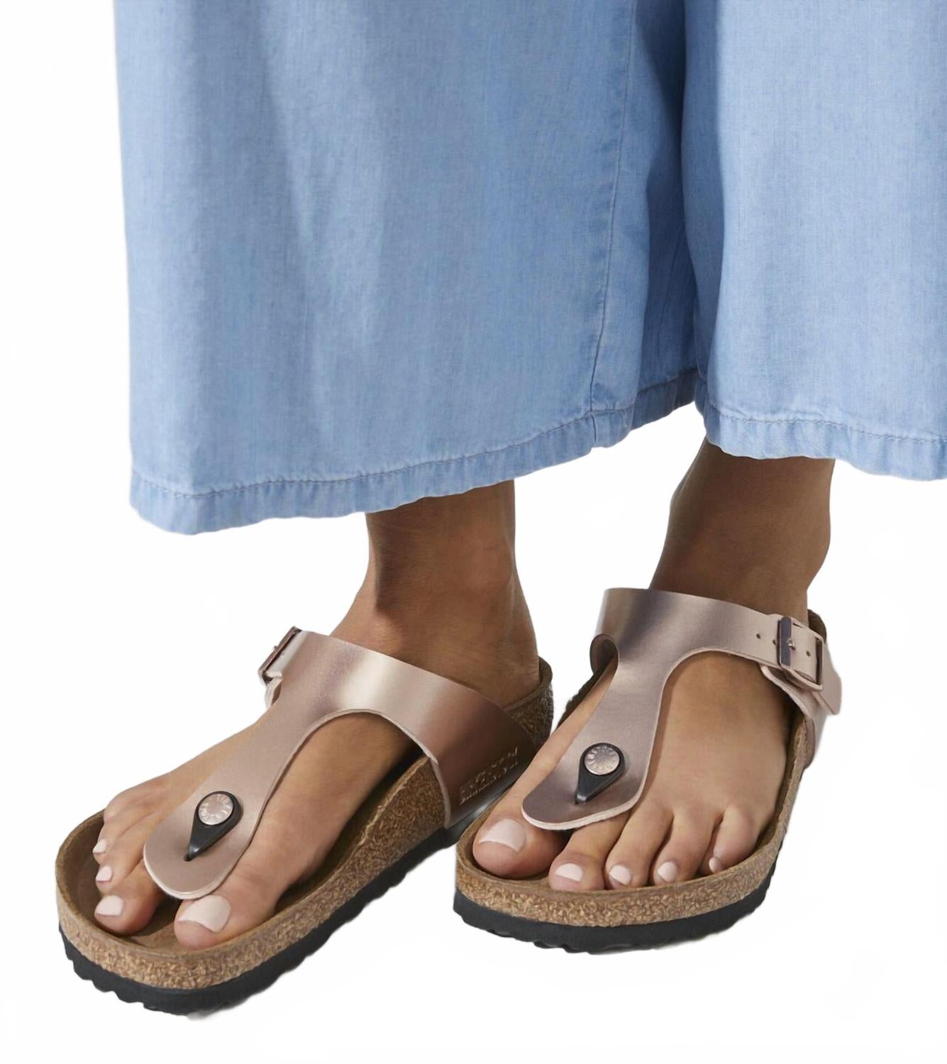 Women's Gizeh Birko-Flor Sandals In Copper
