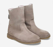Women's Shearling Suede Short Boots In Grey