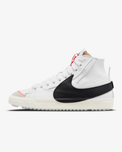 Men's Nike Blazer Mid '77 Jumbo DD3111-100 Sneakers White Black Leather Lace Up