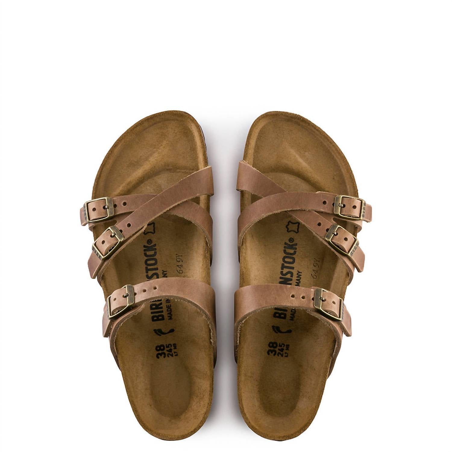 Women's Franca Oiled Leather Sandals In Brown Brown