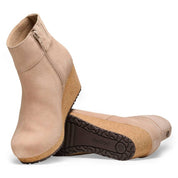 Women's Ebba Wedge Heel Ankle Boots In Sand Warm