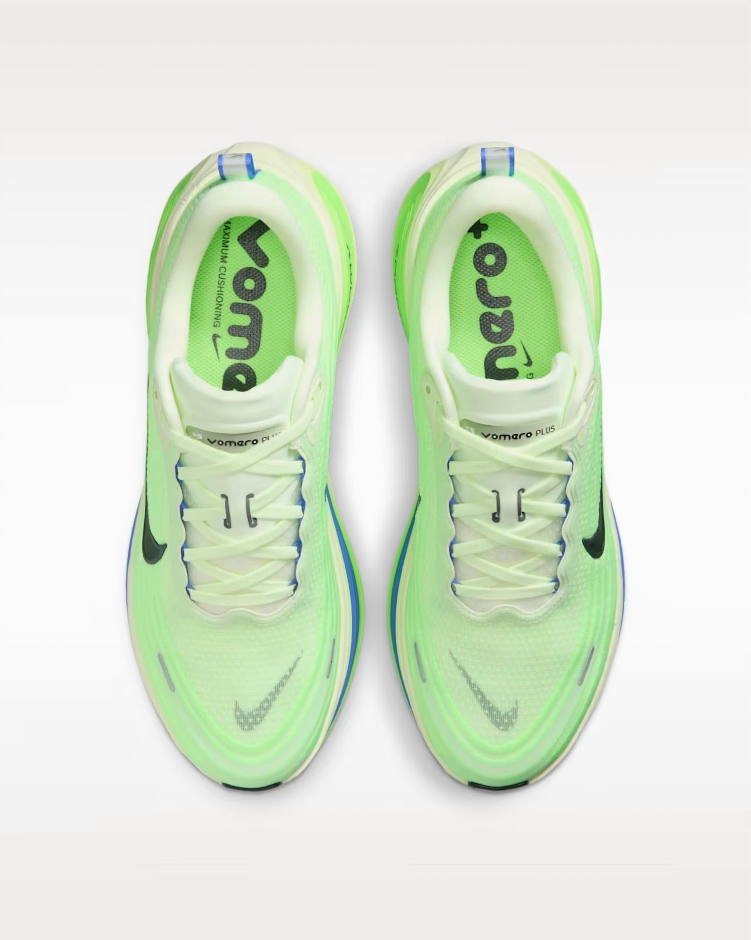 Men's Vomero Plus Running Shoes In Volt Tint/lime Blast/sapphire/black Spruce