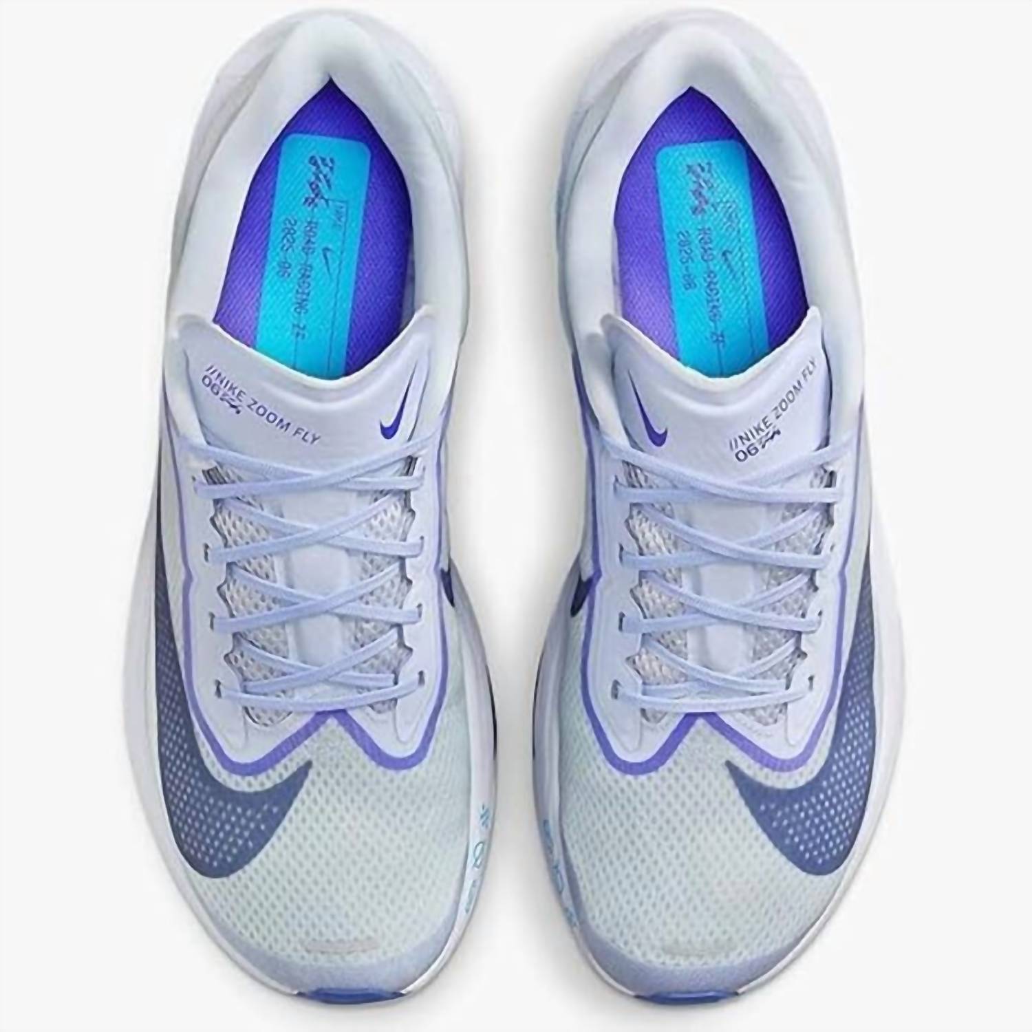 Men's Zoom Fly 6 Running Shoes In Ghost/blue Void-Football Grey