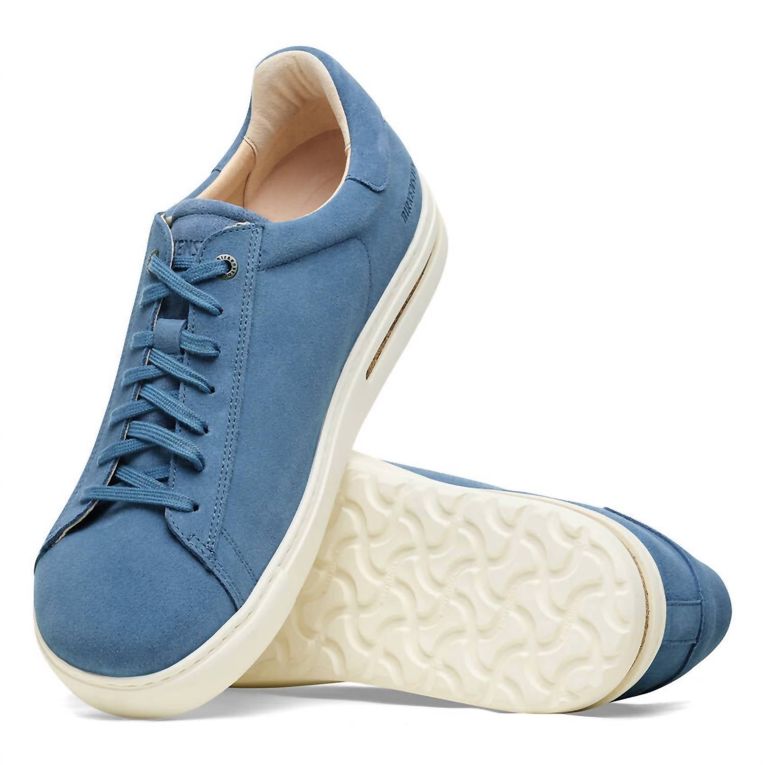 Women's Bend Low Suede Leather Shoes In Elemental Blue