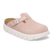 Women's Boston Chunky Suede Clogs In Light Rose