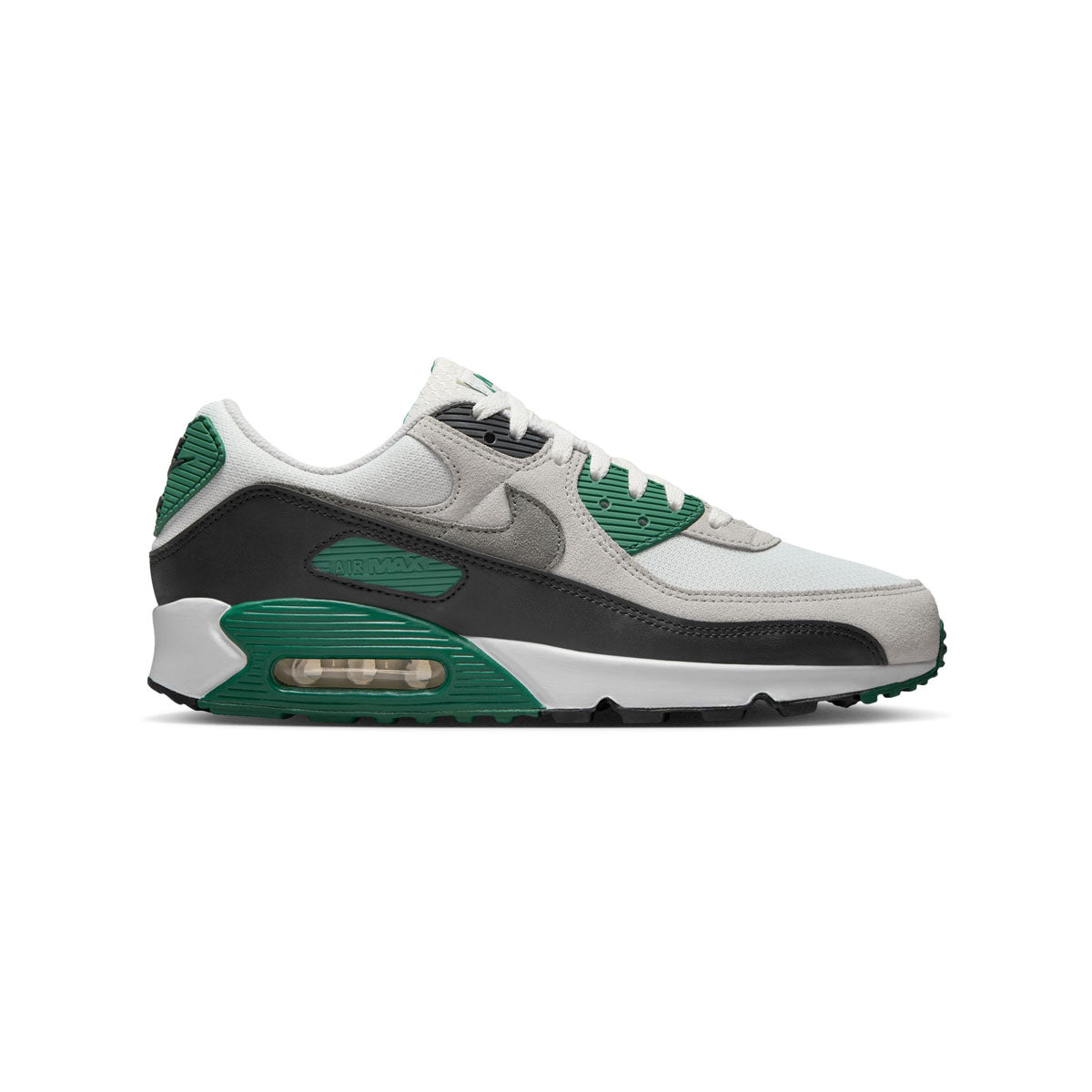 MENS NIKE AIR MAX 90_SUMMIT WHITE/SMOKE GREY-EVERGREEN AURA