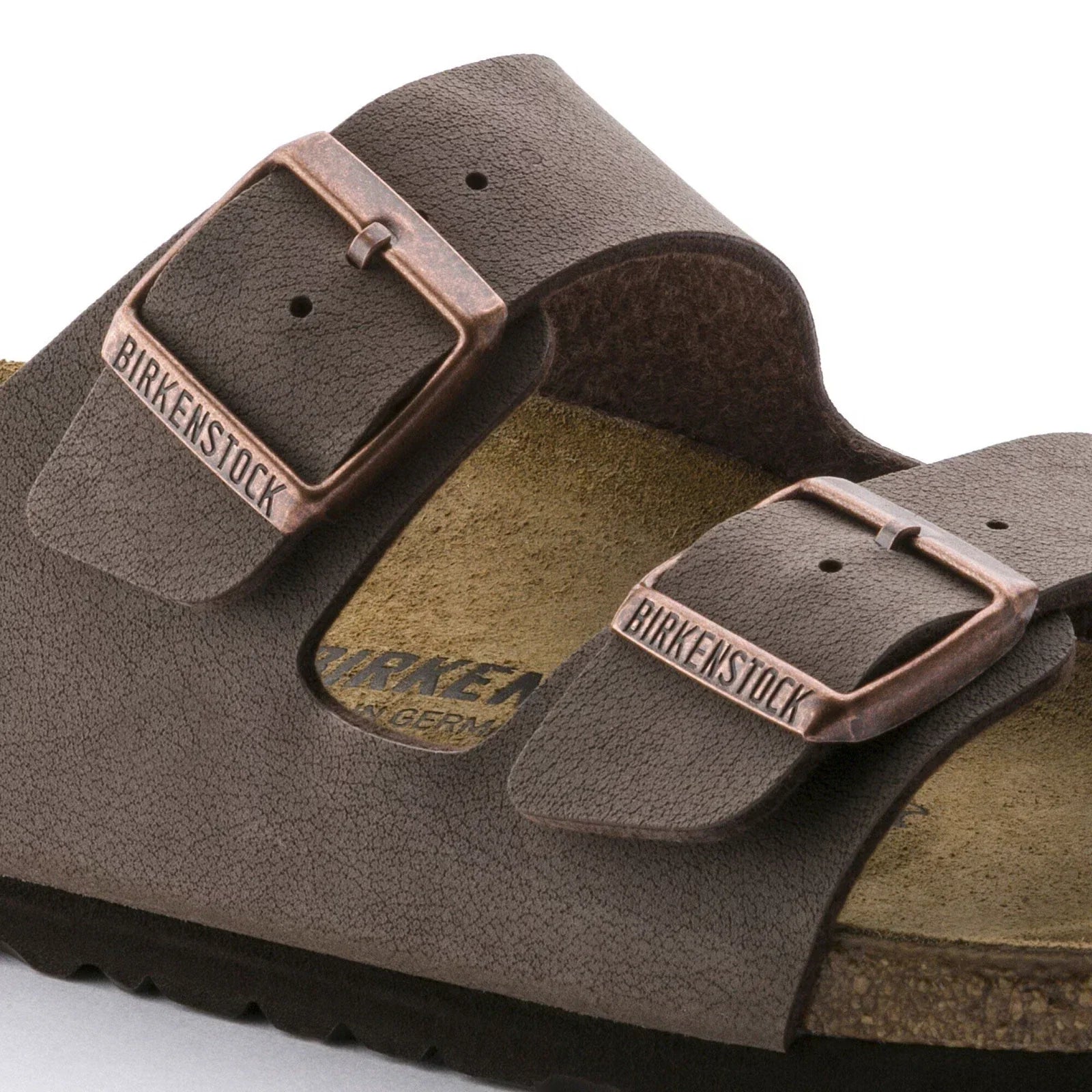 Women's Birkenstock Arizona 0151181 Sandals Unisex Mocha Birko-Flor Nubuck Slip On Slide