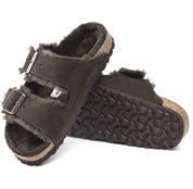 Women's Arizona Shearling Suede Sandals In Mocha