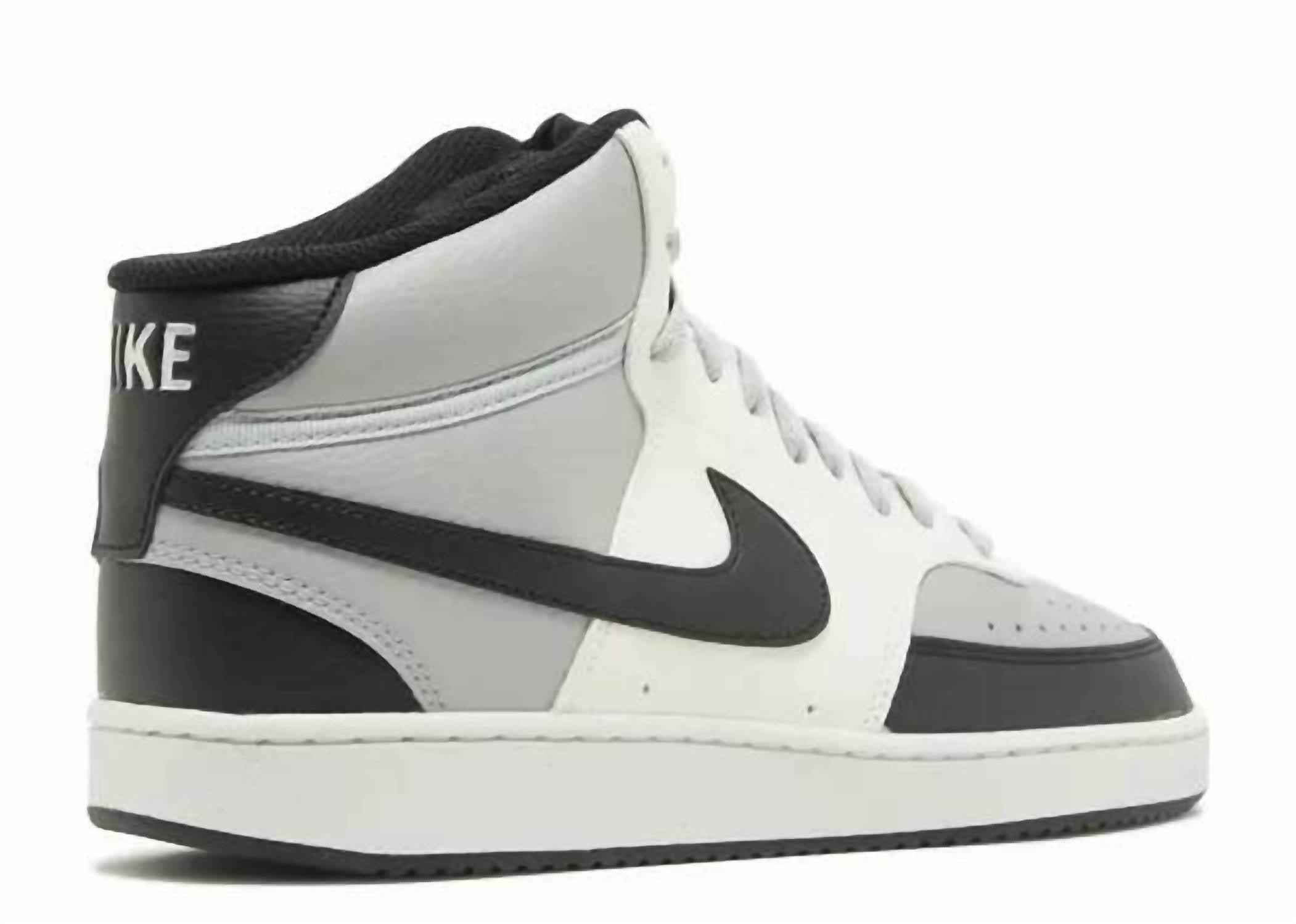 Men's Court Vision Mid Shoes In College Grey/black/white