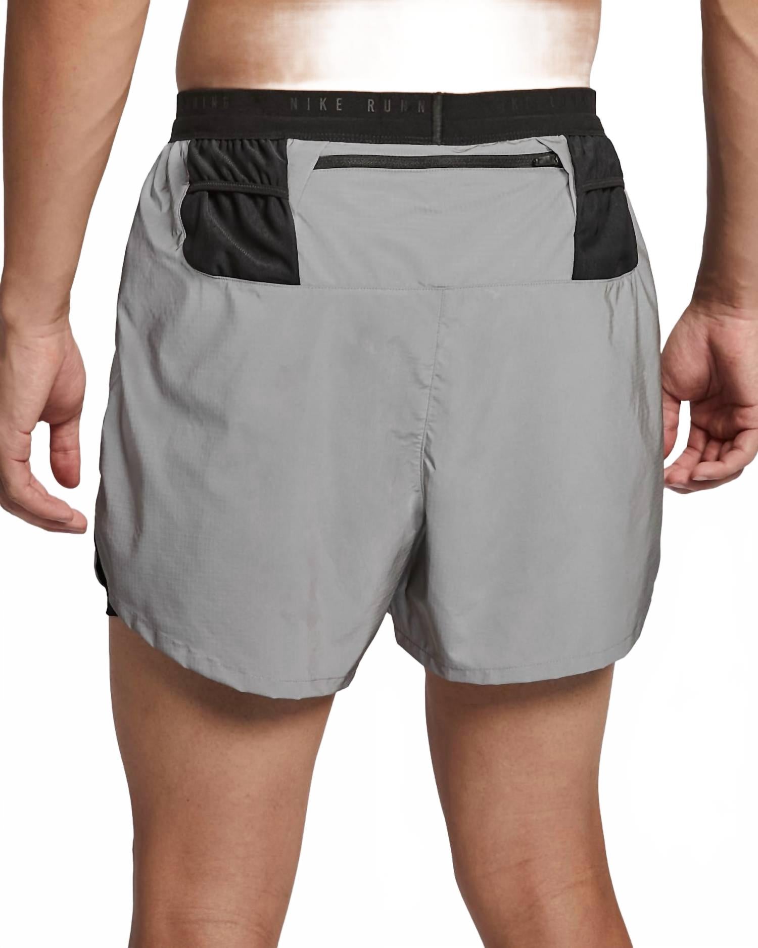 2-In-1 Reflective Running Shorts In Grey