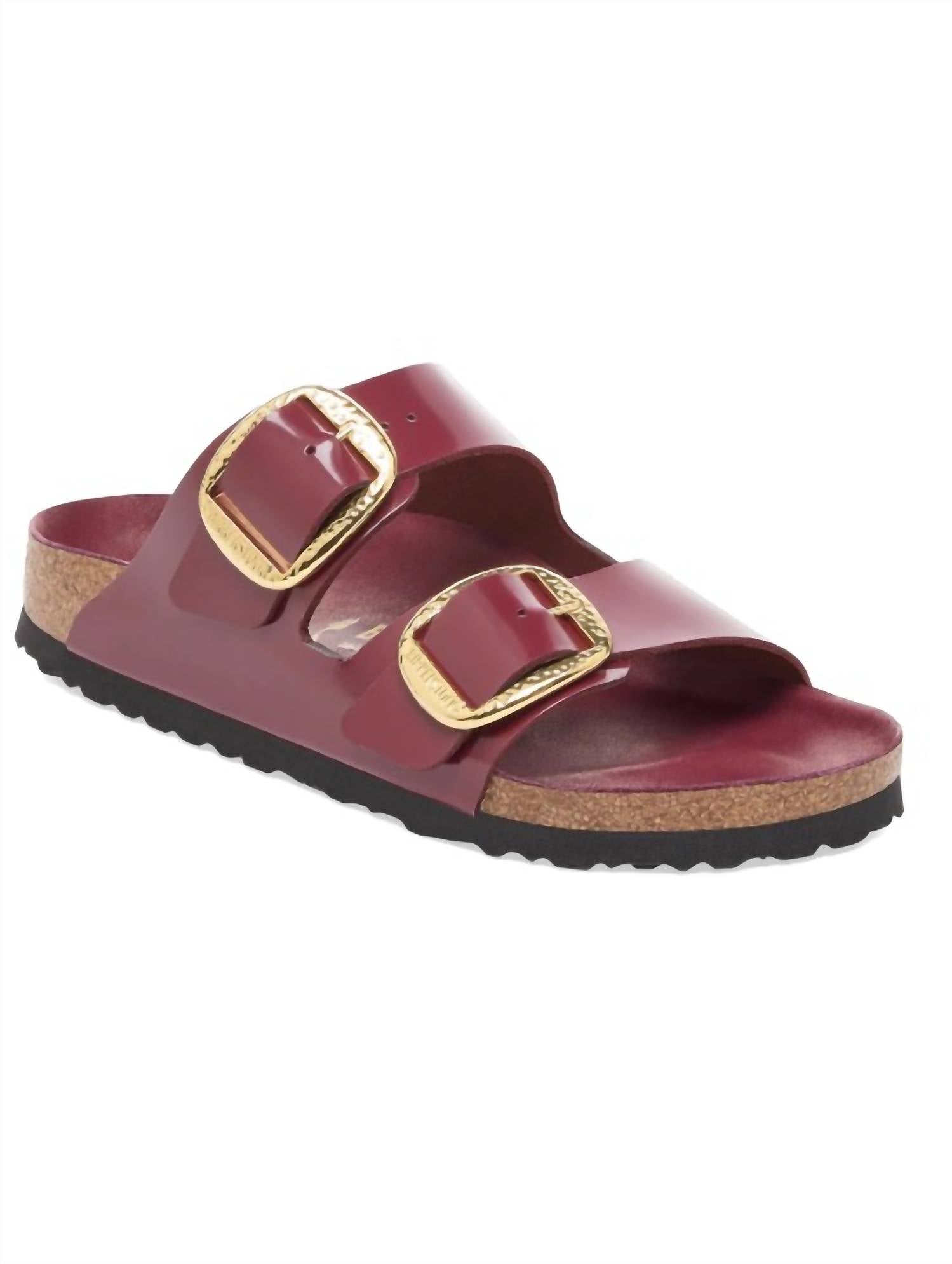 Women's Arizona Big Buckle Sandals In Zinfandel Leather