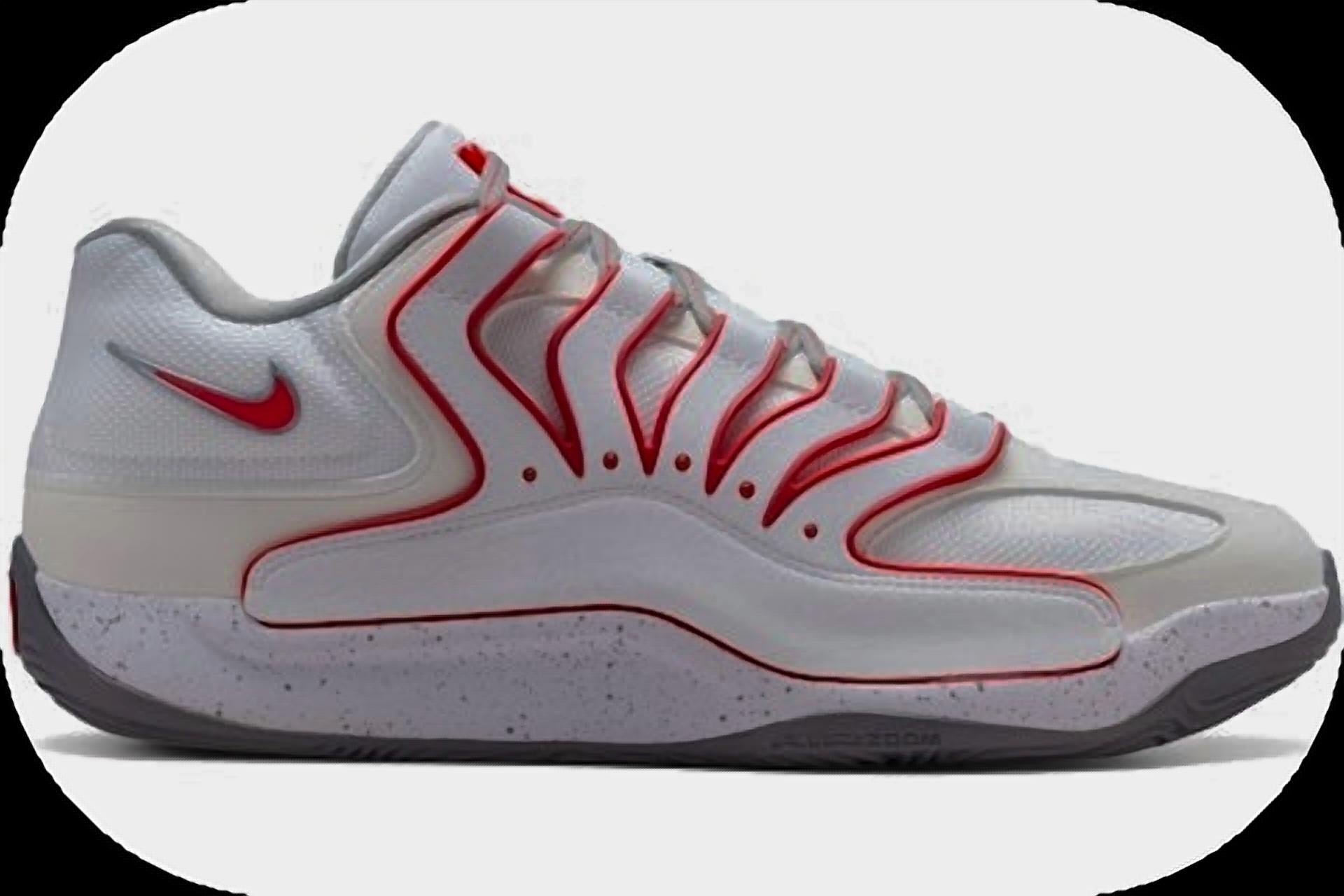Men's Kd 18 Shoes In White/university Red