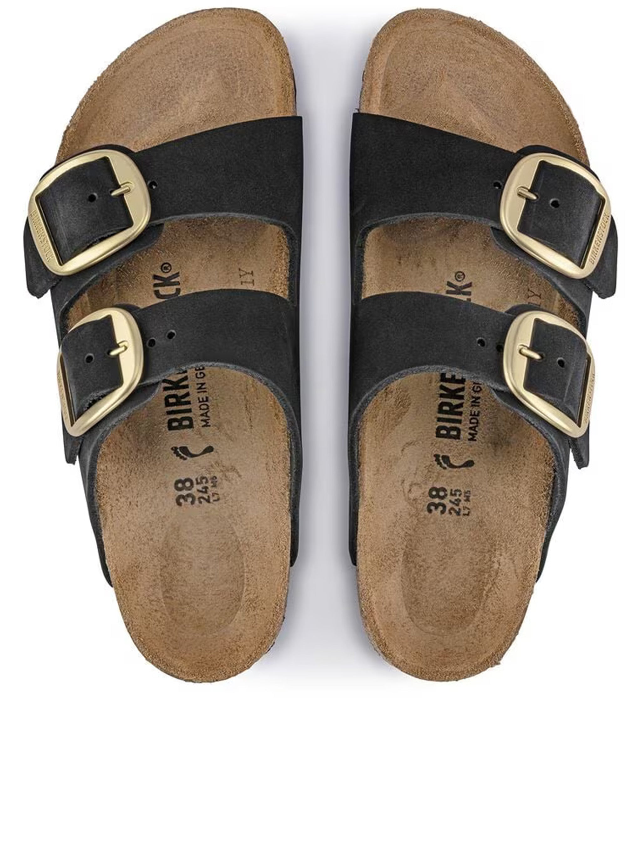 Arizona Big Buckle Nubuck Leather Sandals