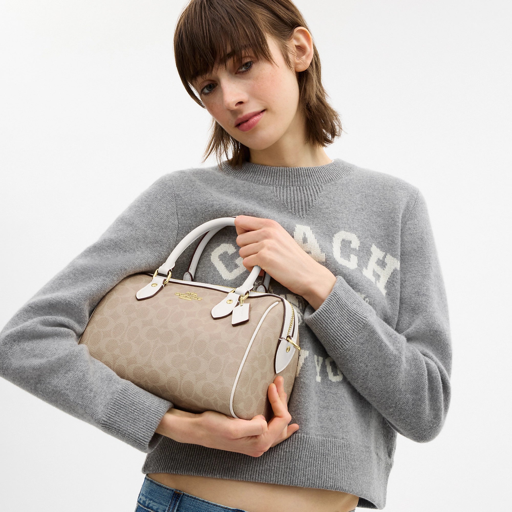 Coach Outlet Rowan Satchel Bag In Signature Canvas