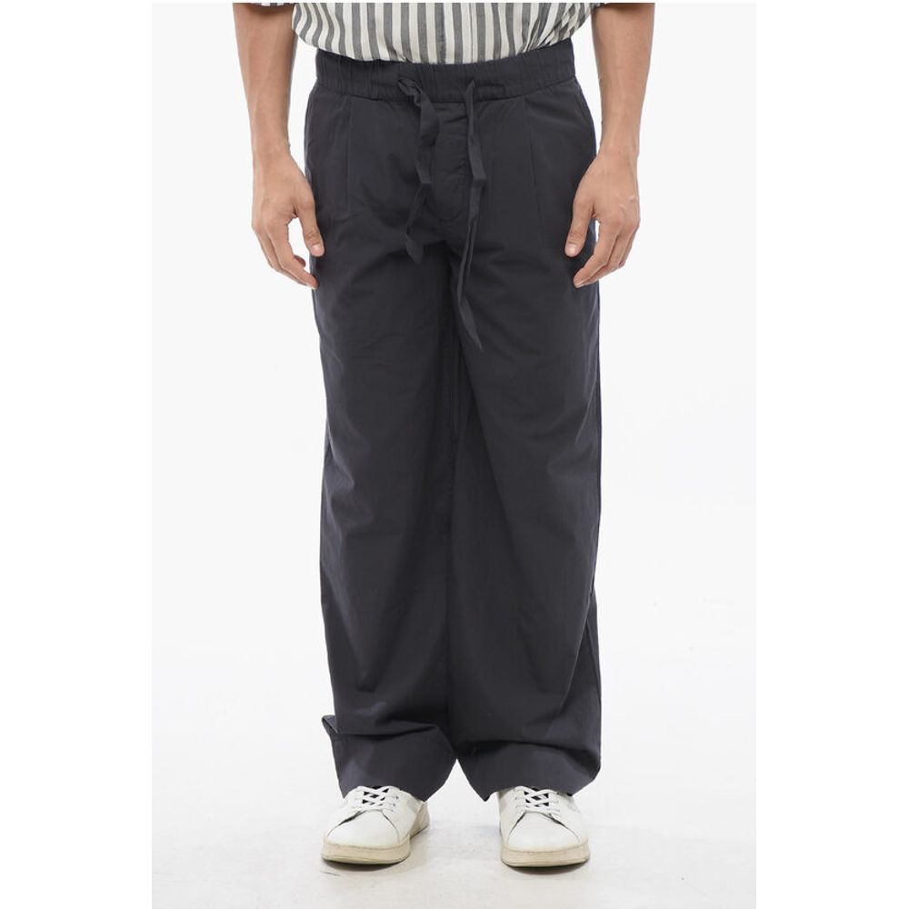Birkenstock TEKLA Cotton Single Pleat Pants with Drawstring Men's Waist