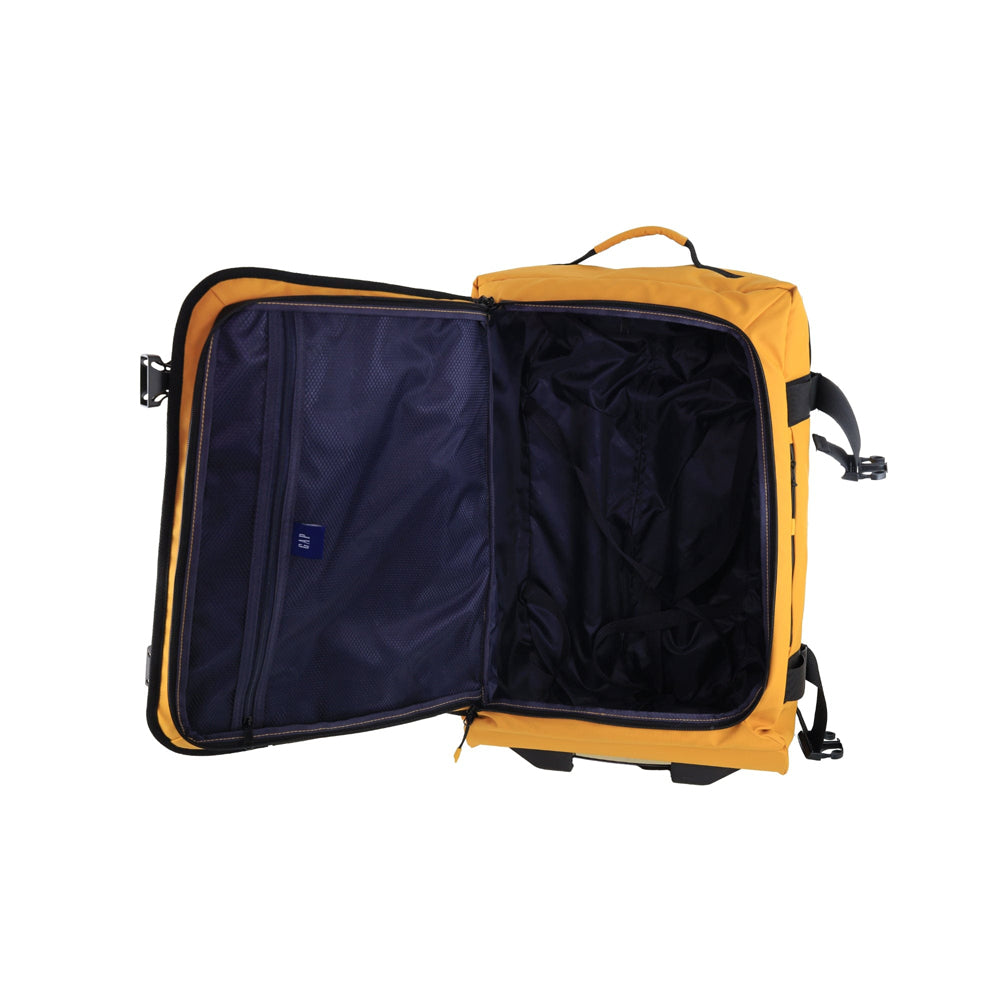 3pc GAP Soft-Shell Suitcase Lockable Travel Trolley Luggage Set 73cm Yellow