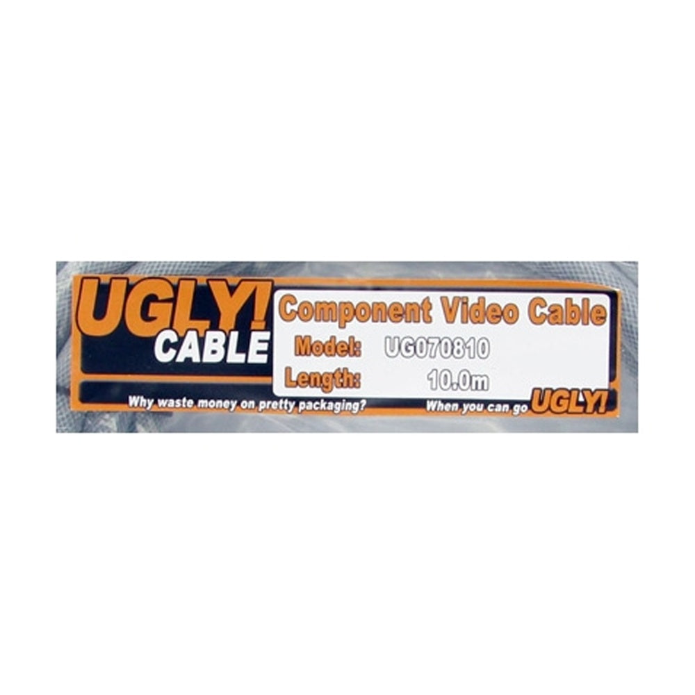 10m Ugly Ultra Premium Component RGB Video Cable RCA 75 Ohm Shielded OFC