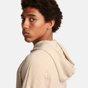Nike Yoga Hoodie Men's Sand Drift Dri-Fit Textured Raglan Sleeve DSGL867