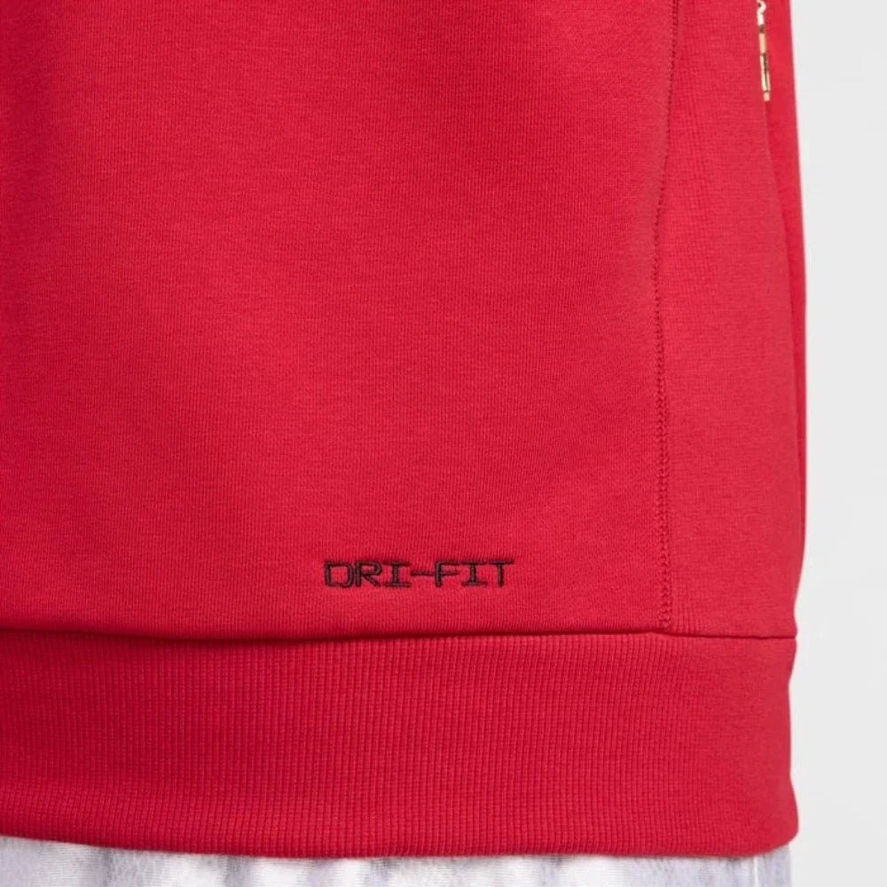 Nike Kobe Hoodie Men's Red French Terry Dri-FIT Pullover Activewear JAX761