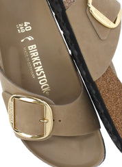Beige Madrid Big Buckle Sandals