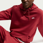Men's Club Fleece Pull Over Hoodie In Crimson/white