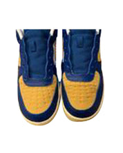 Nike Air Force 1 Low SP Sneakers in Court Blue Lemon Drop White Leather